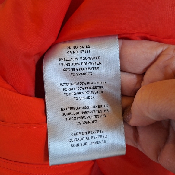 Levi's Womens Orange Flight Bomber Jacket Full Zip Closure Size M - Picture 5 of 9